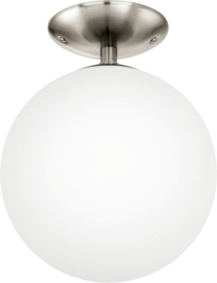 Eglo rondo - plafonnier - 1 lumière - ø250mm. - nickel mat - blanc