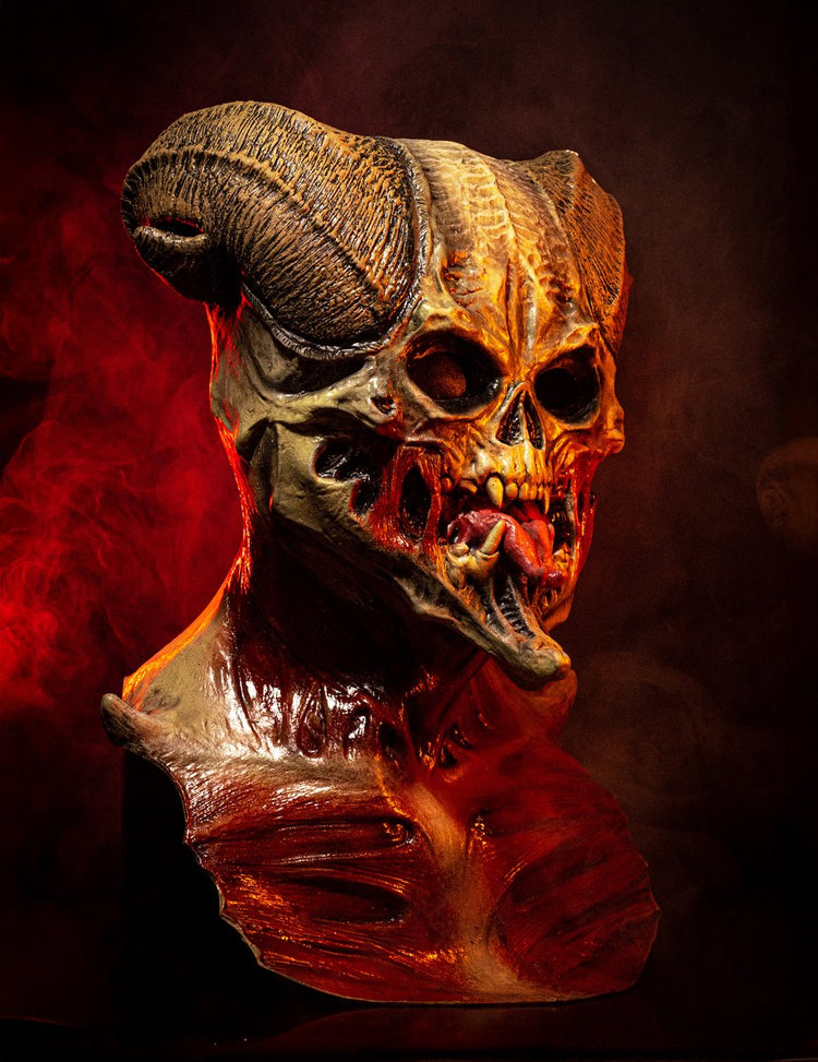 Ghoulish Productions masque d'un squelette diabolique pour adultes Halloween - masque de déguisement - taille unique