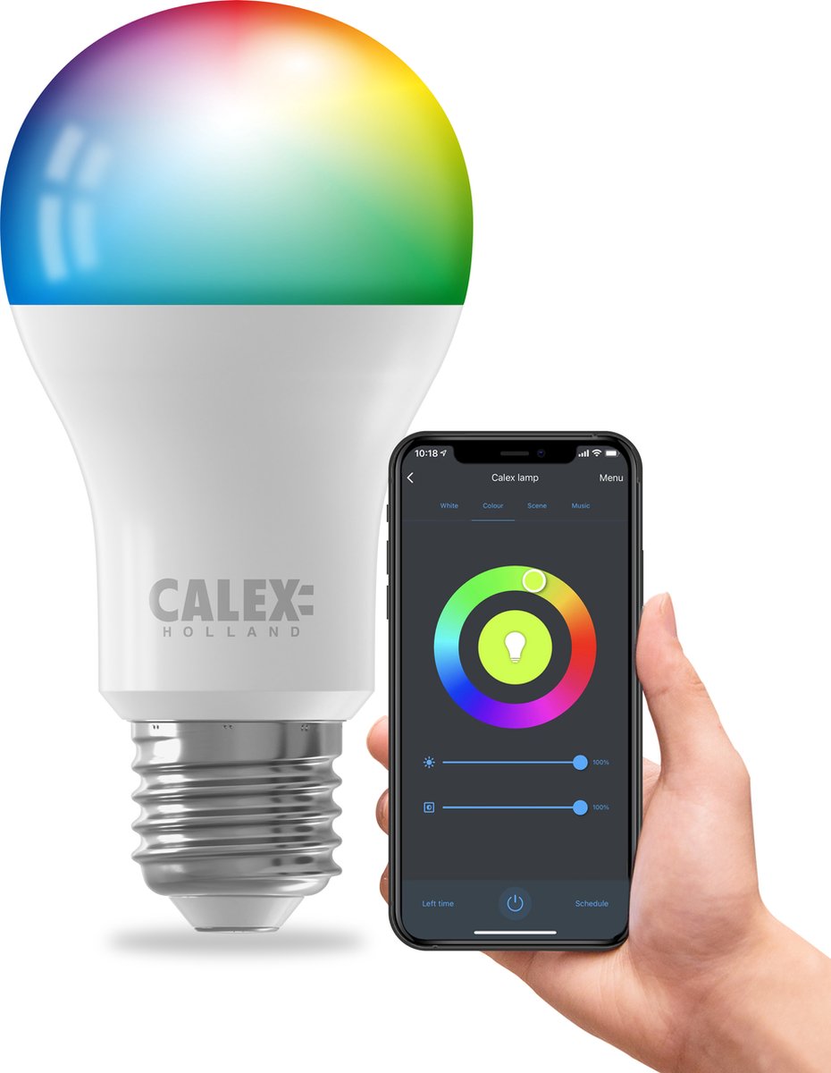 Lampe LED intelligente Calex - e27 - RVB et blanc chaud - éclairage intelligent - 9,4w