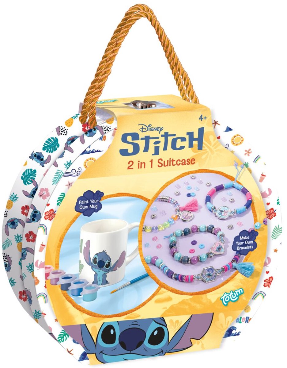 Valise artisanale au point Totum Disney, réalisez des bracelets et peignez un mug - astuce cadeau pour bricoler à partir de 4 ans - jouets créatifs pour garçons et filles à partir de 4 ans