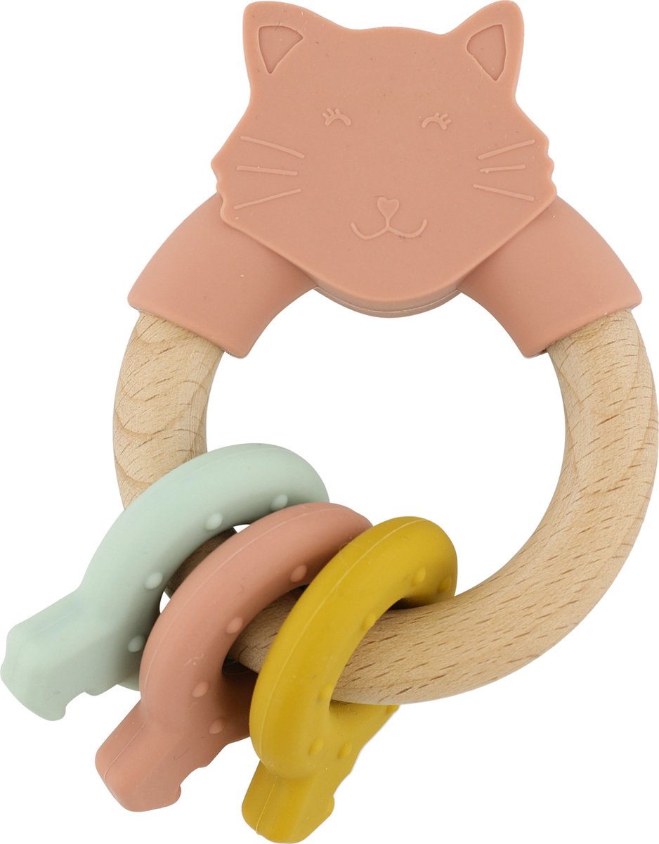 Trixie en bois d'activité en silicone anneau MRS. chat