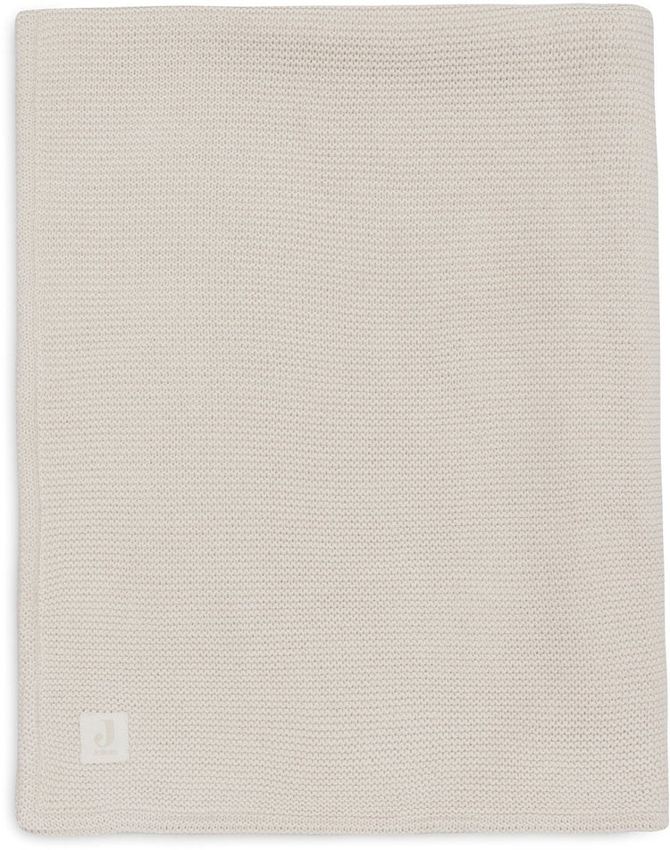 Jollein couverture bébé berceau - 100x150cm - tricot basique - velours avoine