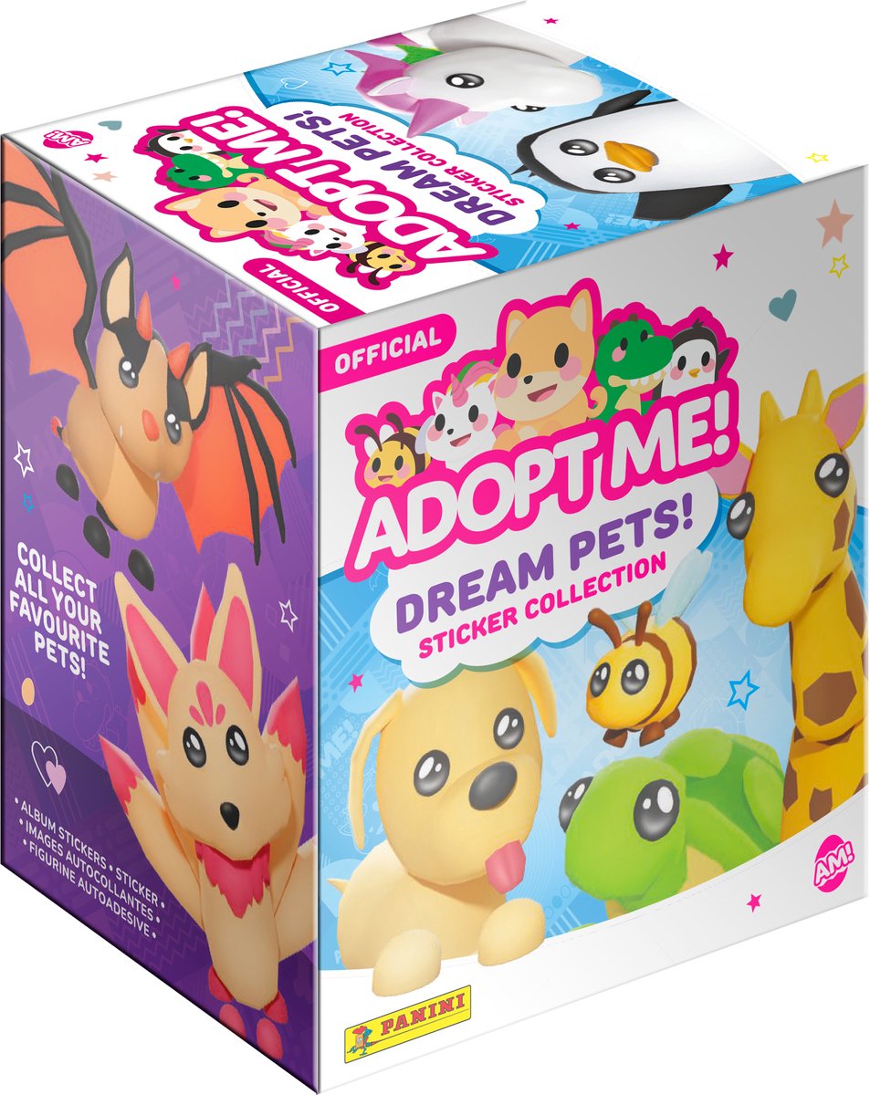 Panini, adoptez-moi ! sur la boîte d'autocollants Roblox (36) cartes à collectionner