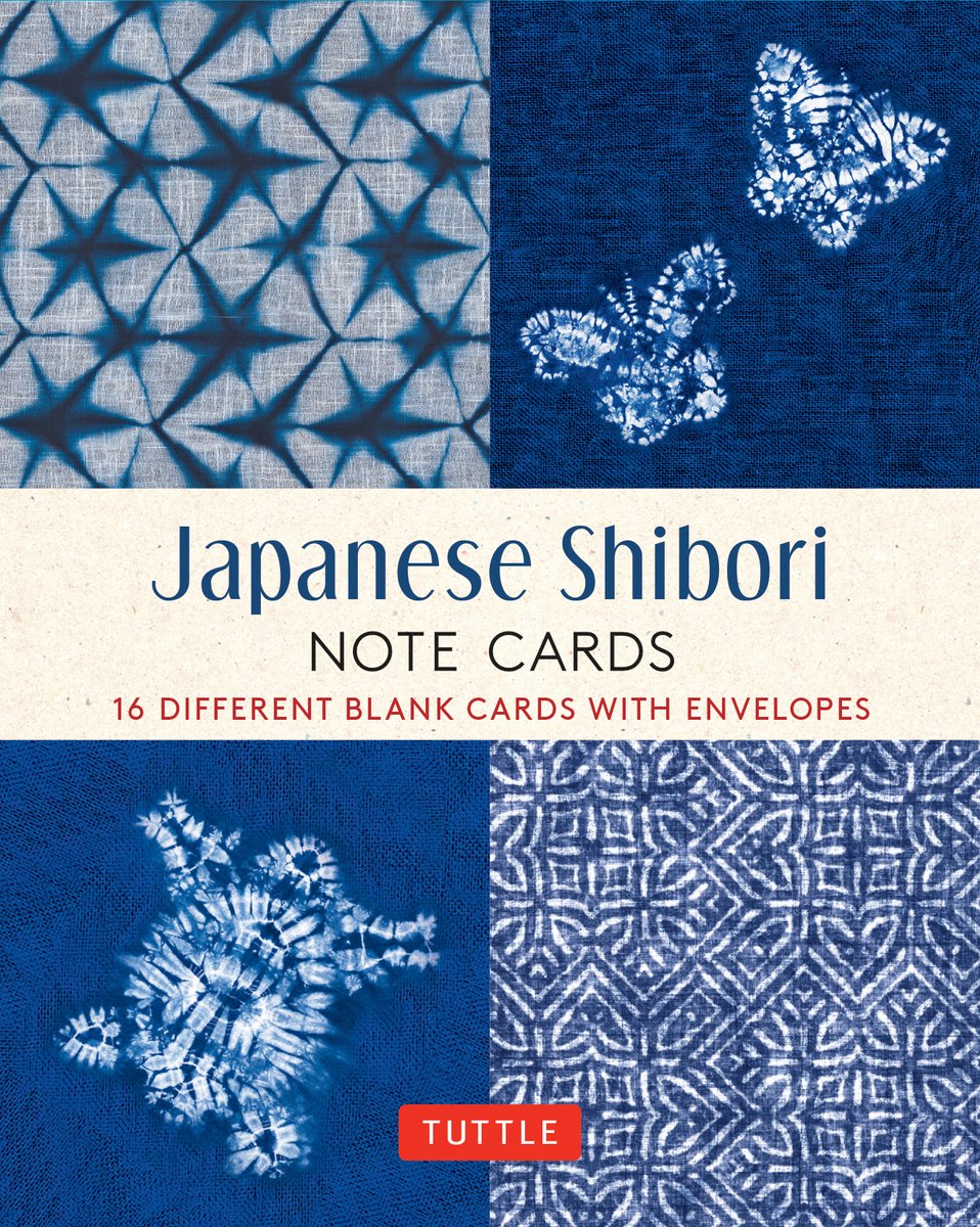 Shibori japonais, 16 cartes de notes