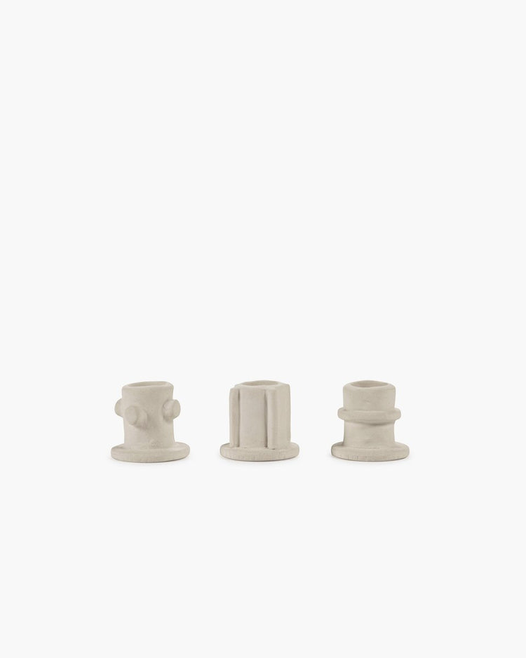 Serax - marie michielssen marie - bougeoir - beige - 5 ø - h 4,5cm - 3 pièces