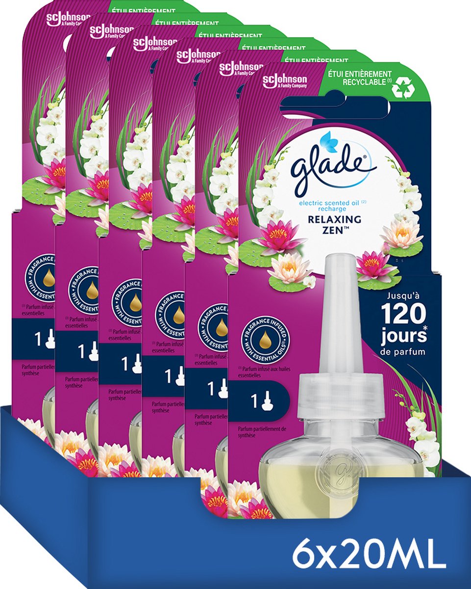 Recharge d'huile parfumée électrique Glade relaxant zen