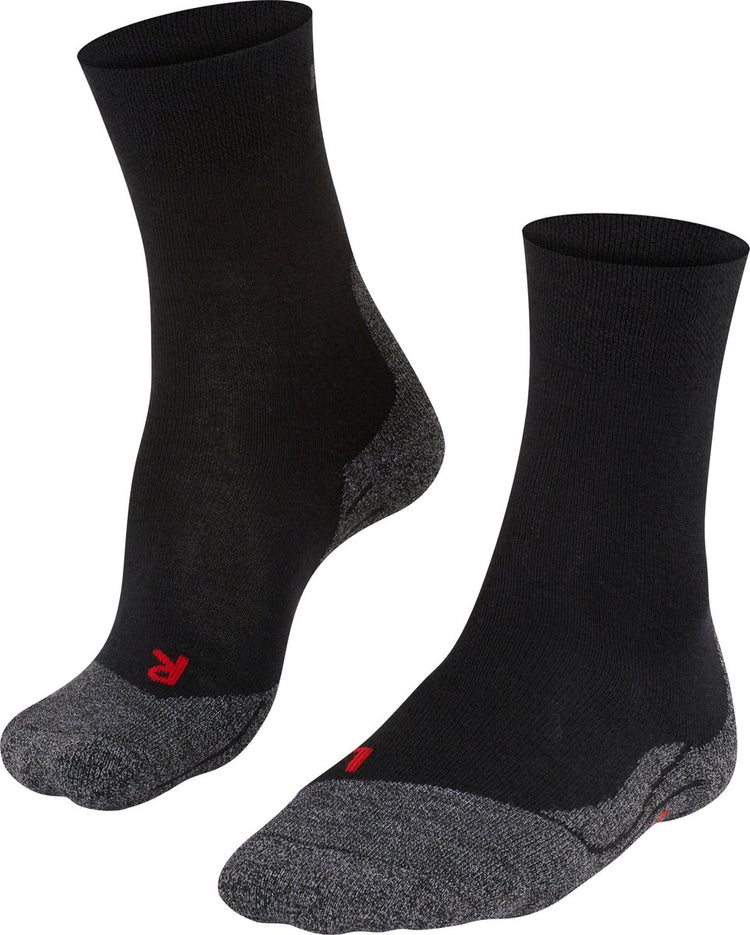 Falke tk2 chaussettes de marche en laine épaisse anti-ampoules sensibles en matériau fonctionnel hommes noir - taille 46-48