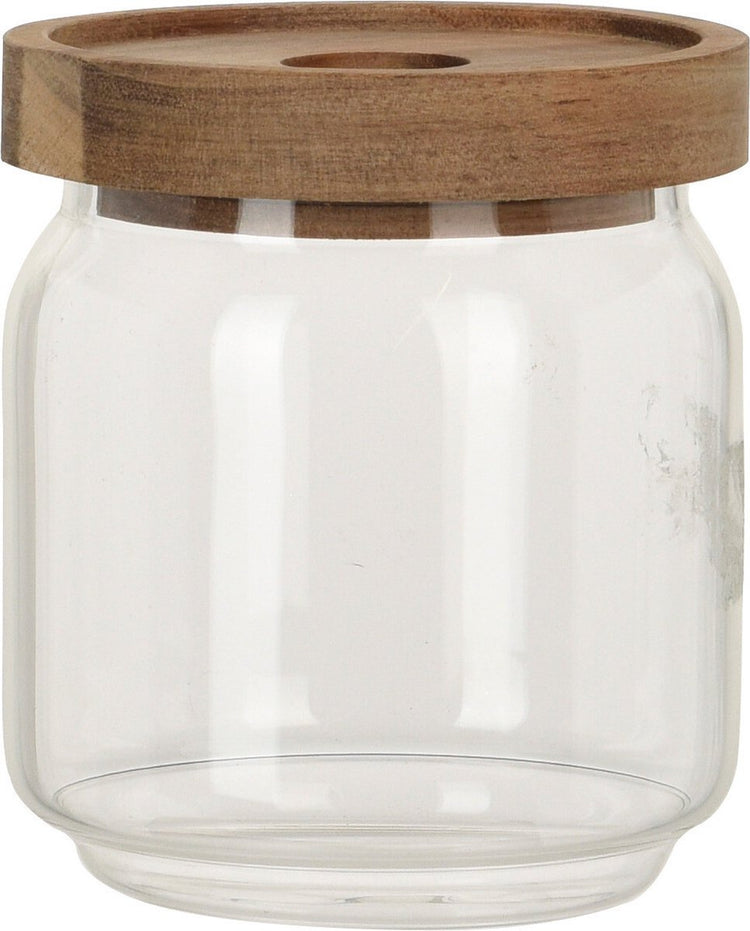 Excellent pot de conservation pour articles ménagers - verre transparent - avec couvercle - 400 ml - boîte de conservation - boîtes de conservation avec couvercle hermétique - dimensions : 9 x 10 cm
