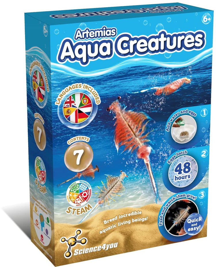 Science 4 you science4you créatures jurassiques pour les enfants à partir de 6 ans - créez un écosystème aquatique pour les dragons d'eau avec un aquarium pour les enfants, des jeux d'expérimentation pédagogiques