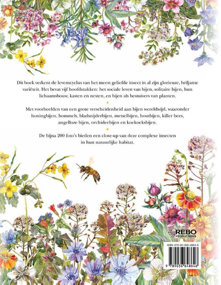 Livre d'abeilles des éditeurs Rebo avec 5 chapitres