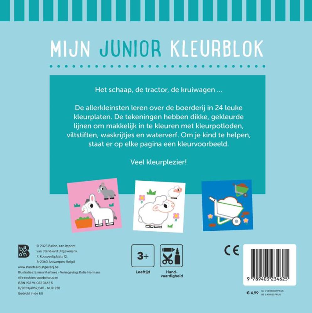 Éditeur standard mon color block junior - la ferme 3+