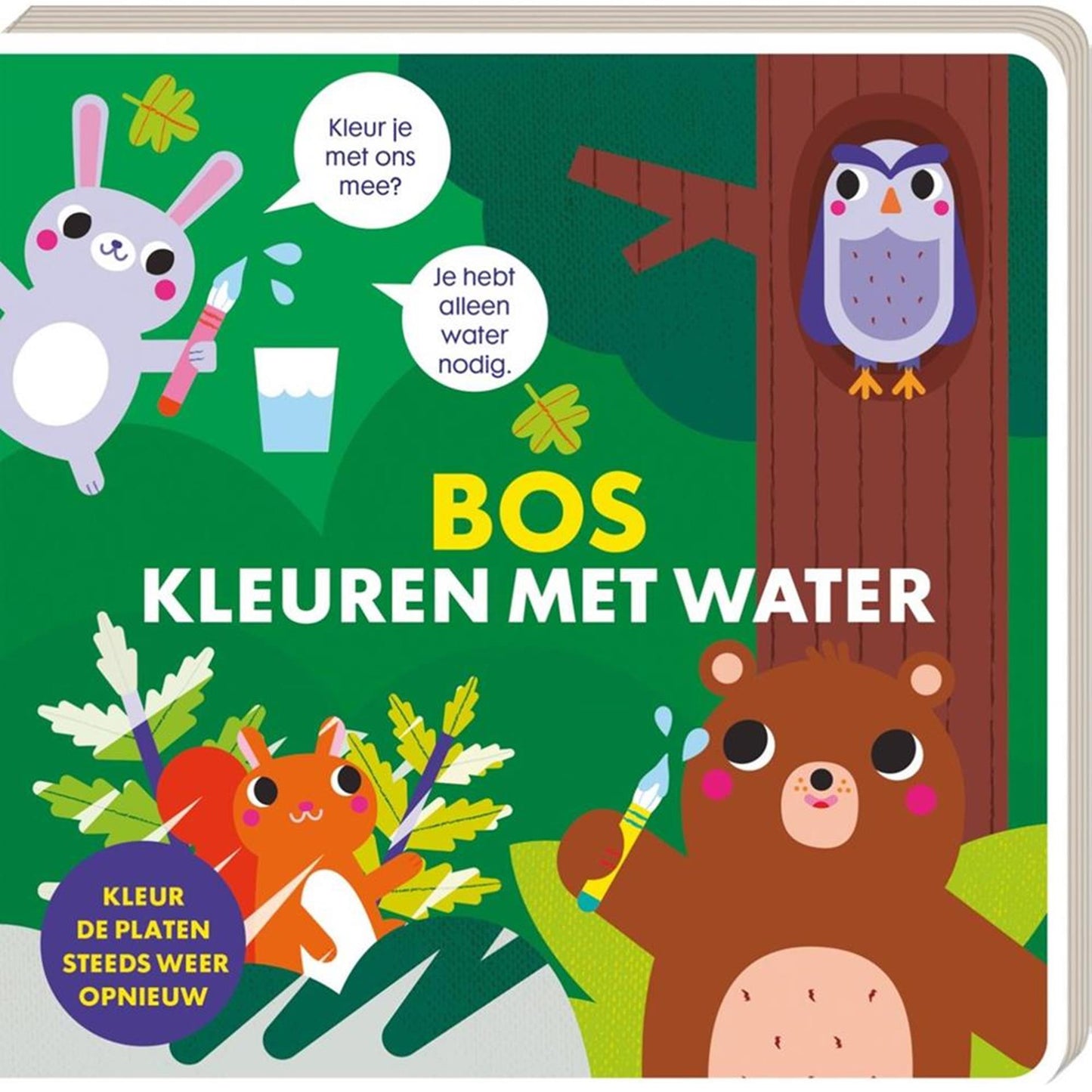 Livres d'images à colorier avec de l'eau - forêt