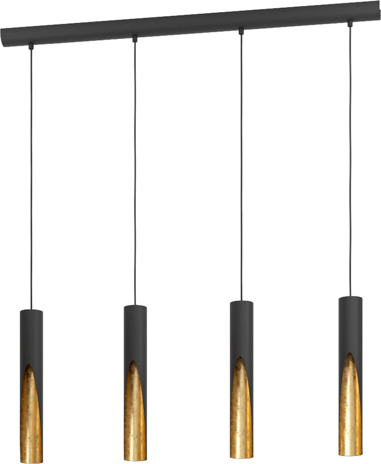 Lampe à suspension Eglo barbotto - gu10 - 92,5 cm - or noir - acier