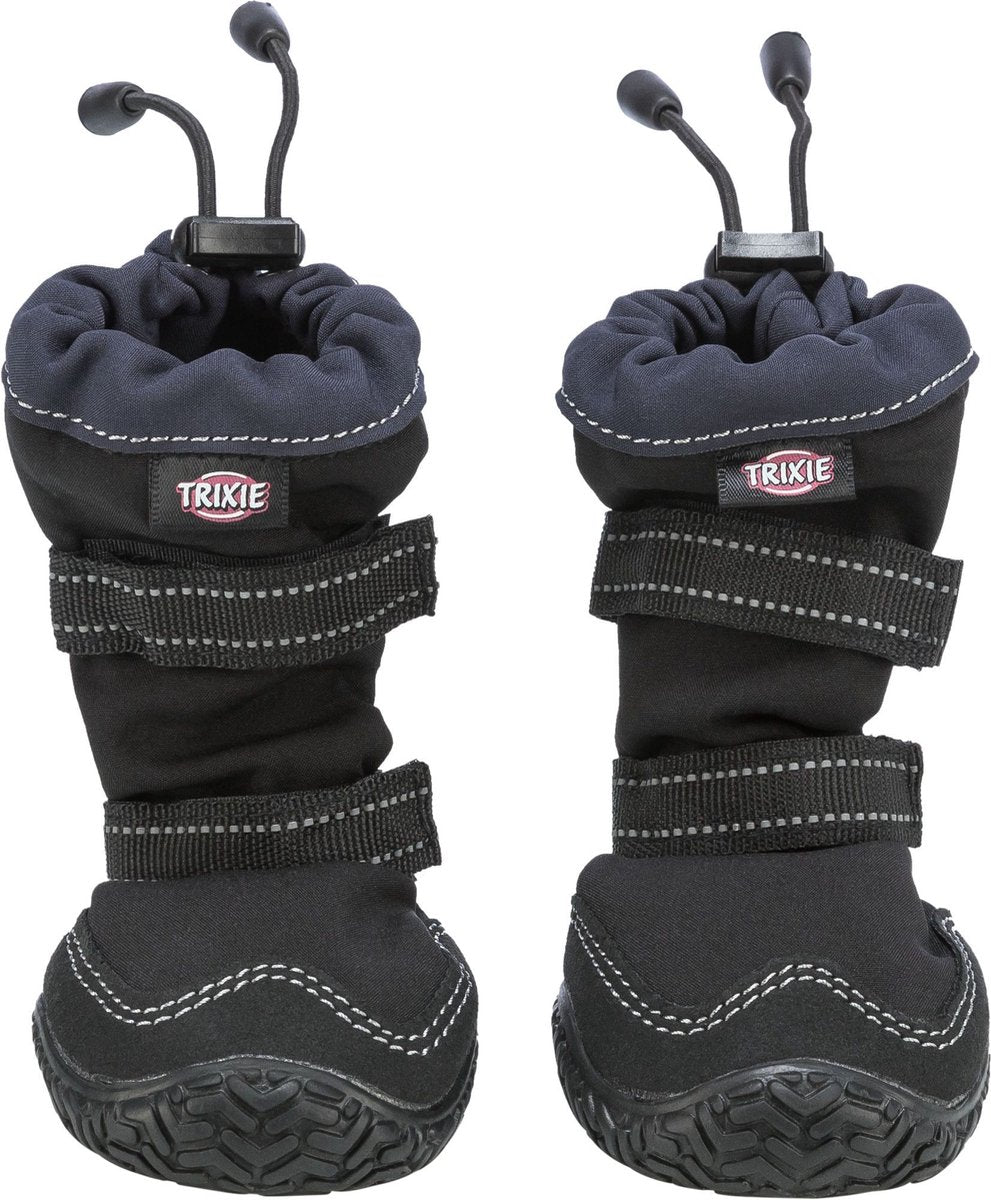 Trixie walker active long - chaussures pour chien - xs s - noir - 2 pcs