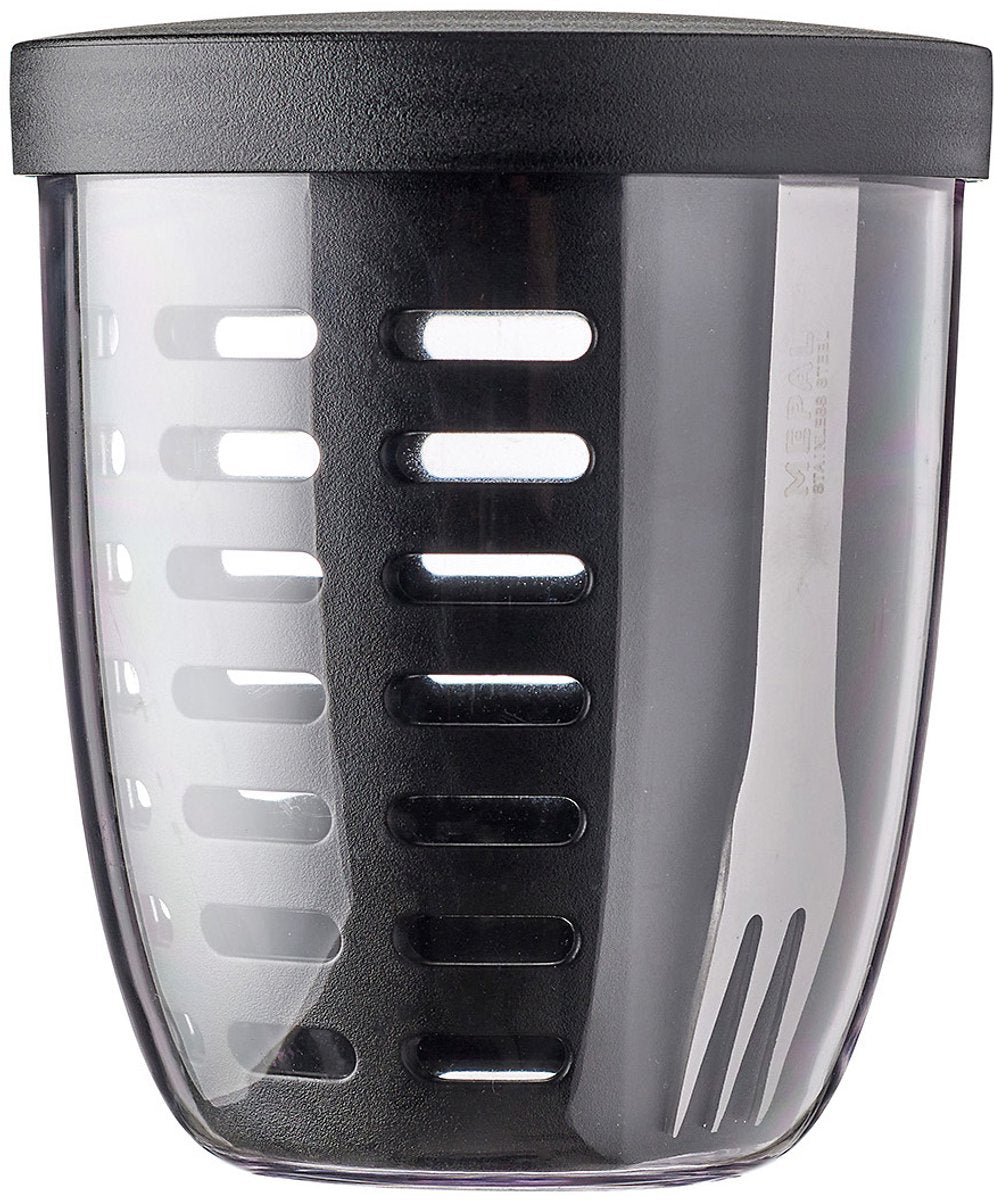 Mepal - pot légumes fruits ellipse - 600 ml - incl. fourchette - nordique noir