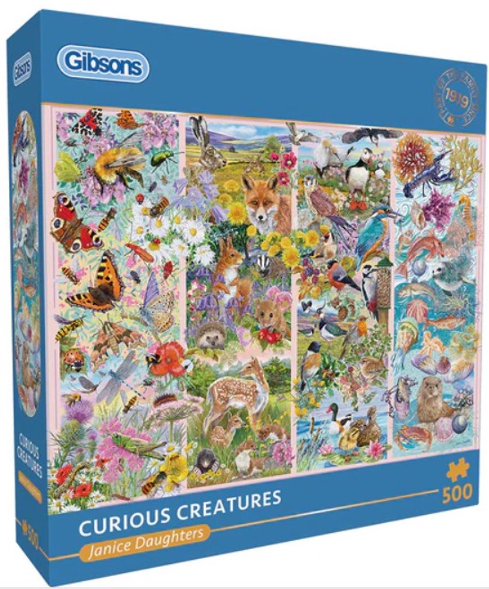 Gibsons - créatures curieuses (par Janice Daughters) - 500 pièces 48×34cm (l×h) - puzzle pour adultes
