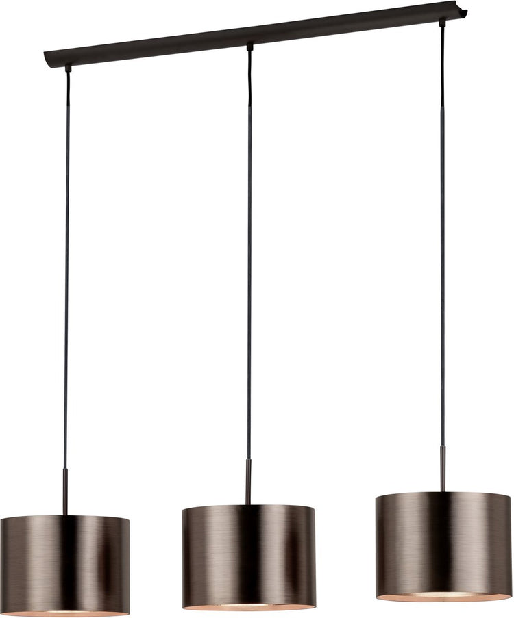 Eglo saganto 1 - suspension - 3 lumières - E27 - marron cuivré