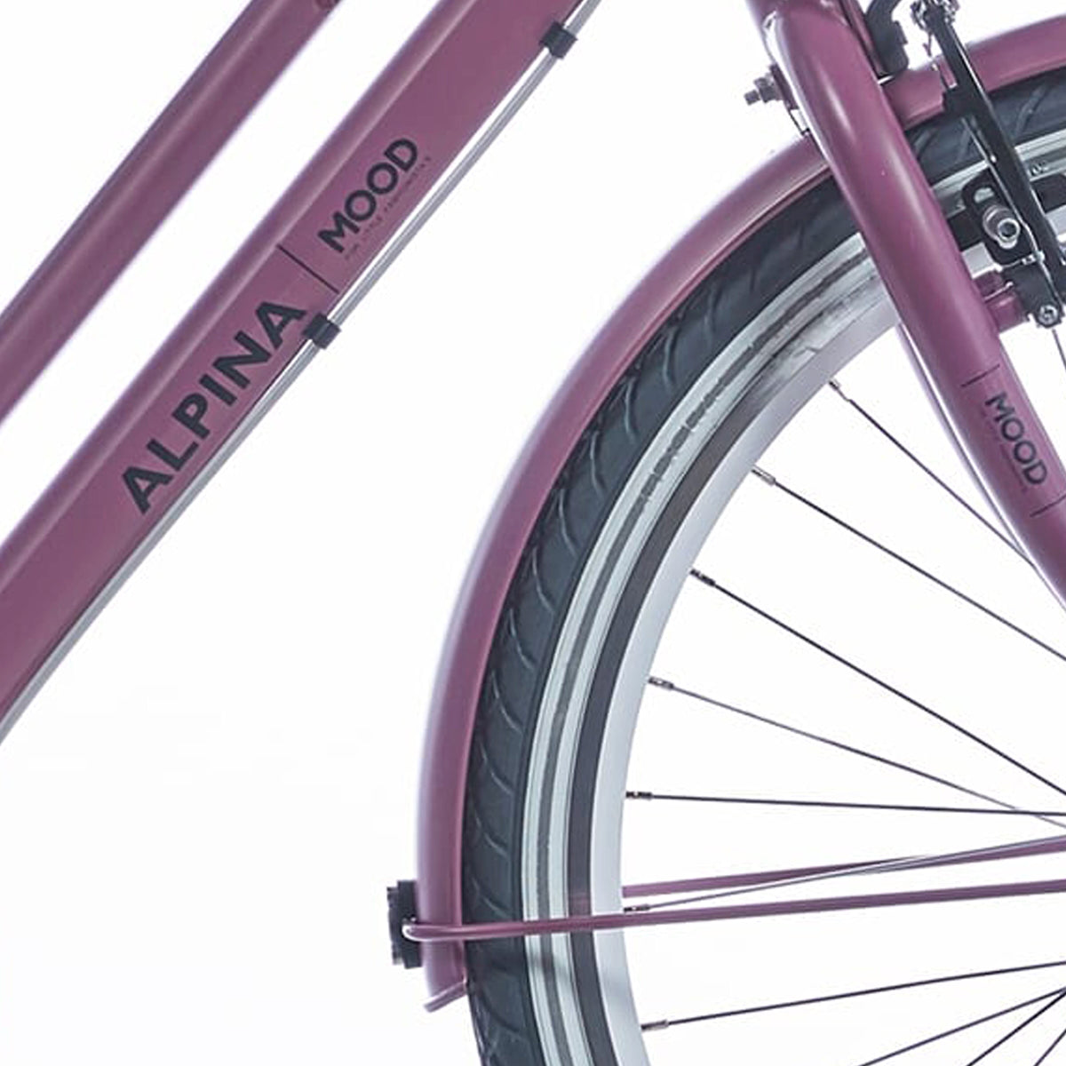 Jeu de garde-boue Alpina 26 mood mauve foncé mat