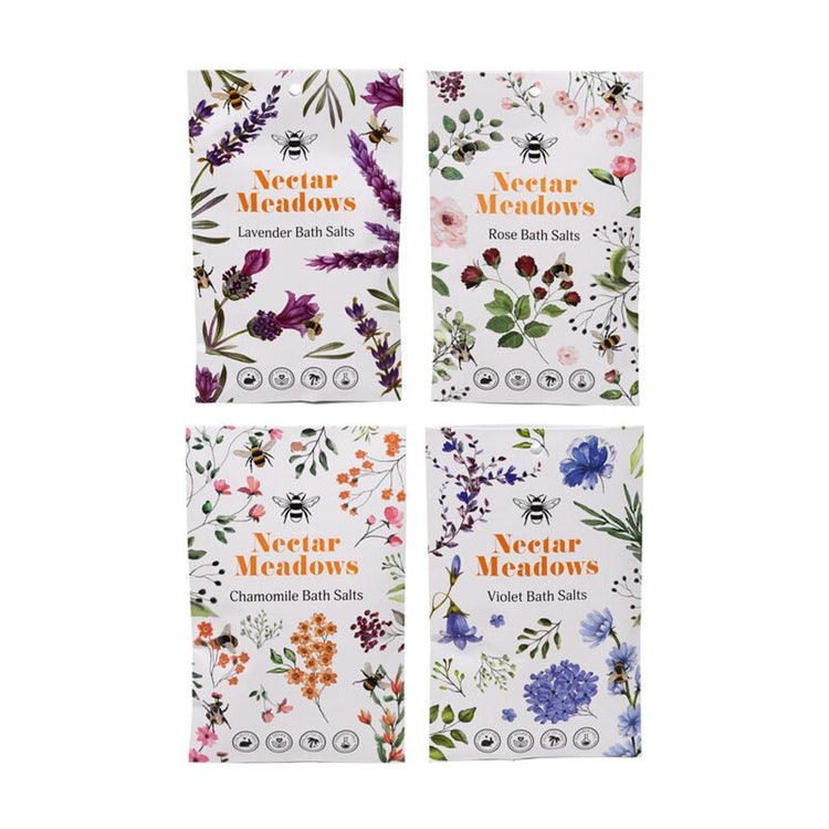 Ensemble de 4 sacs de poudre de bain nectar meadows