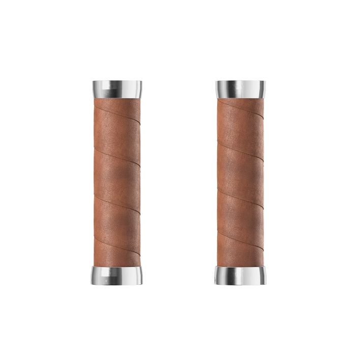 Poignées fines en cuir Brooks (130+130 mm) - beige foncé