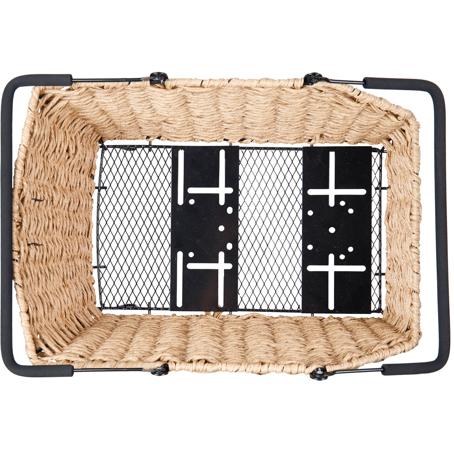 Panier de vélo de basilic Cento Rattan Look multi-systèmes 40 x 25 x 12 cm - Merdoiselle