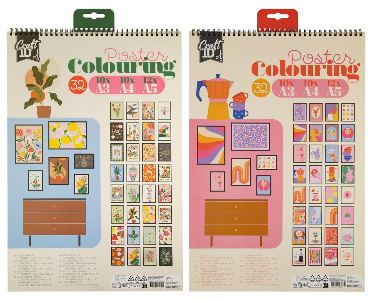 Affiche d'identification artisanale, livre de coloriage format a3