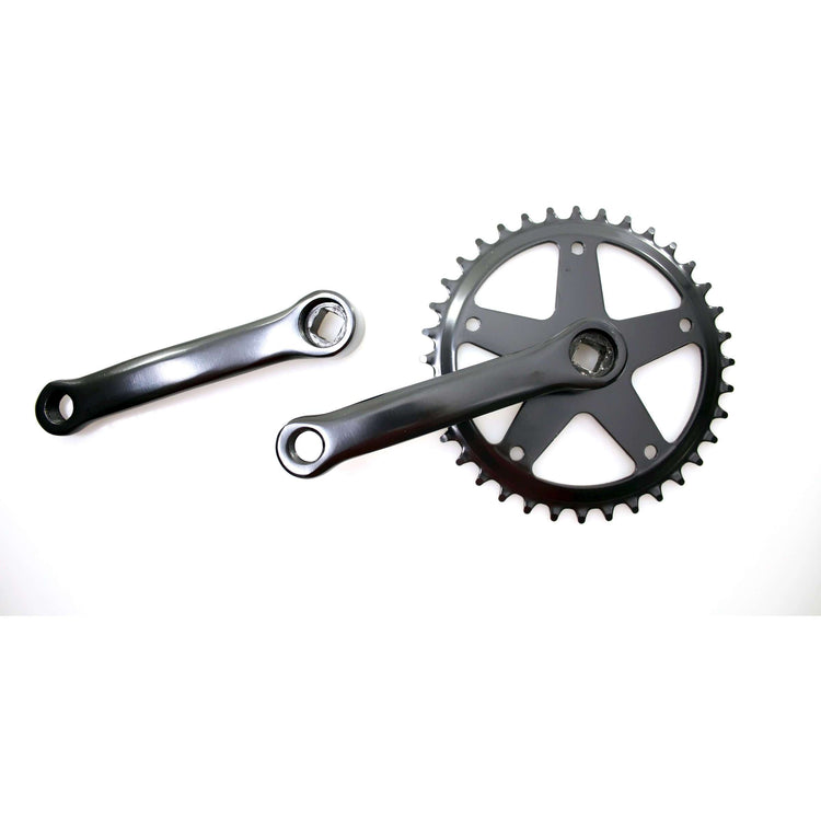 Crank Set 36 tands 127 mm Longueur de manivelle noire 1836127stzw
