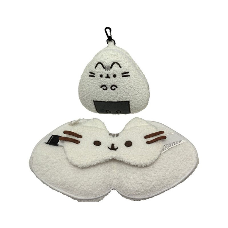 Relaxeazzz Pusheen Cat Sushi Club Oreiller de voyage Masque de sommeil