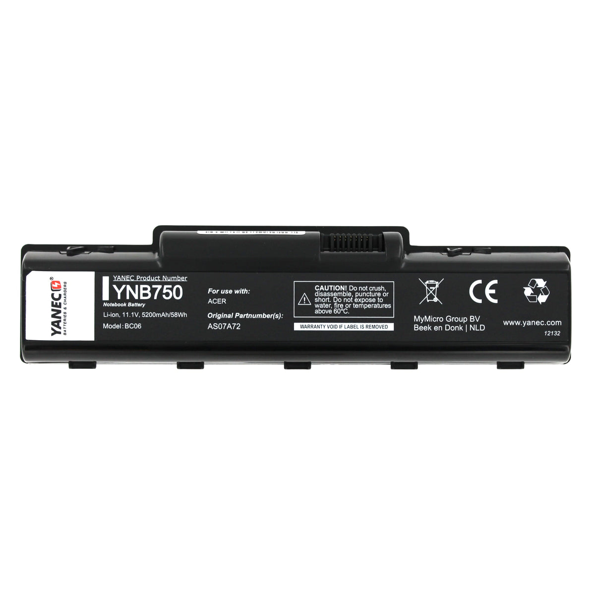 Batterie d'ordinateur portable Yanec 10.8 V 5200mAh