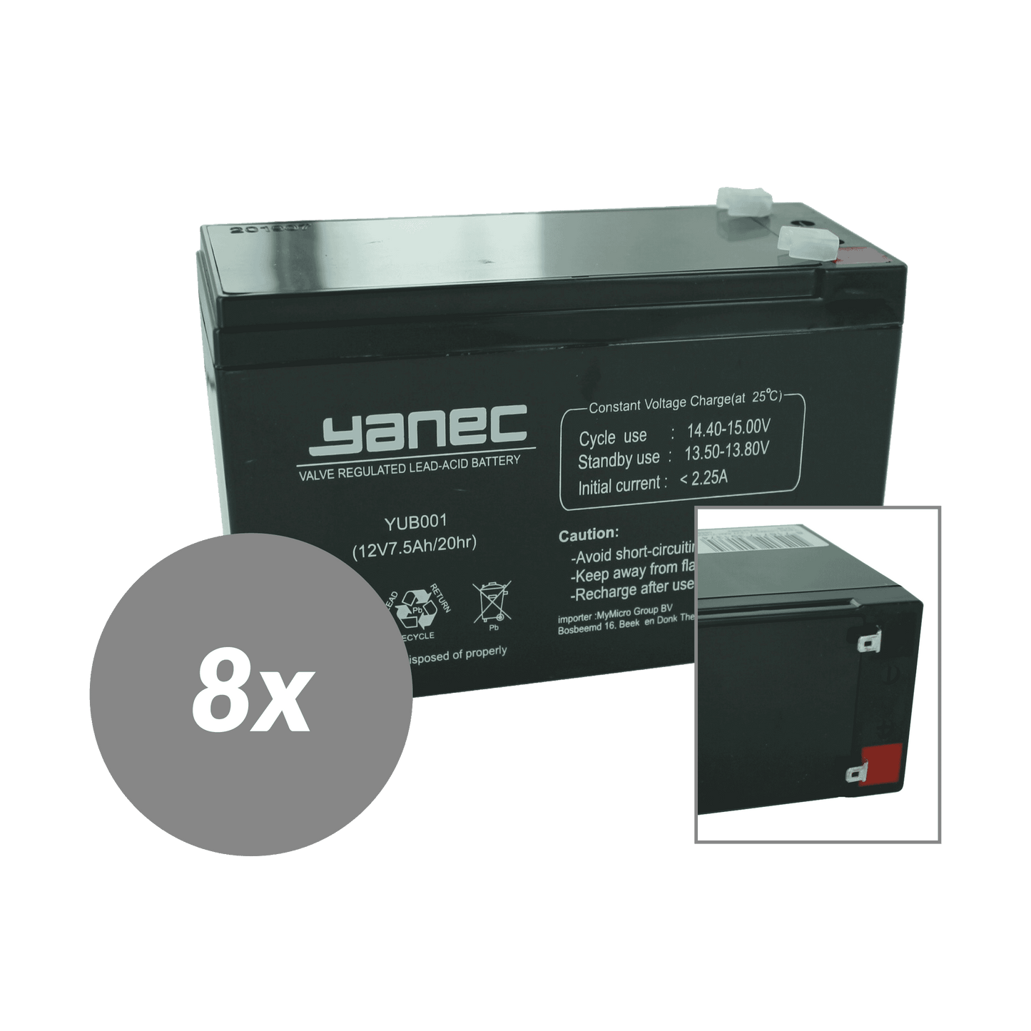 Remplacement de la batterie Yanec UPS Set RBC26 (Câbles excl.)
