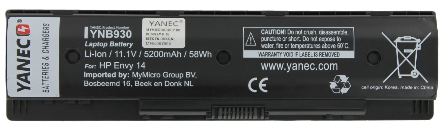 Batterie d'ordinateur portable Yanec 5200mAh