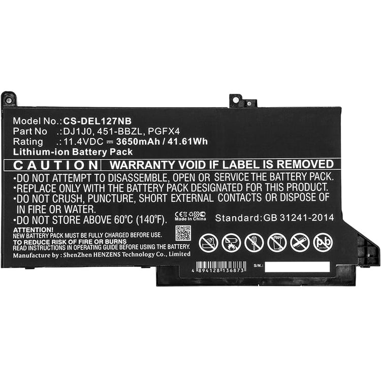 Batterie de remplacement de l'ordinateur portable 11.4V 3650mAh