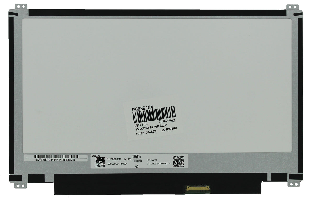 Écran LCD OEM 11,6 pouces 1366x768 MAT 30pin EDP