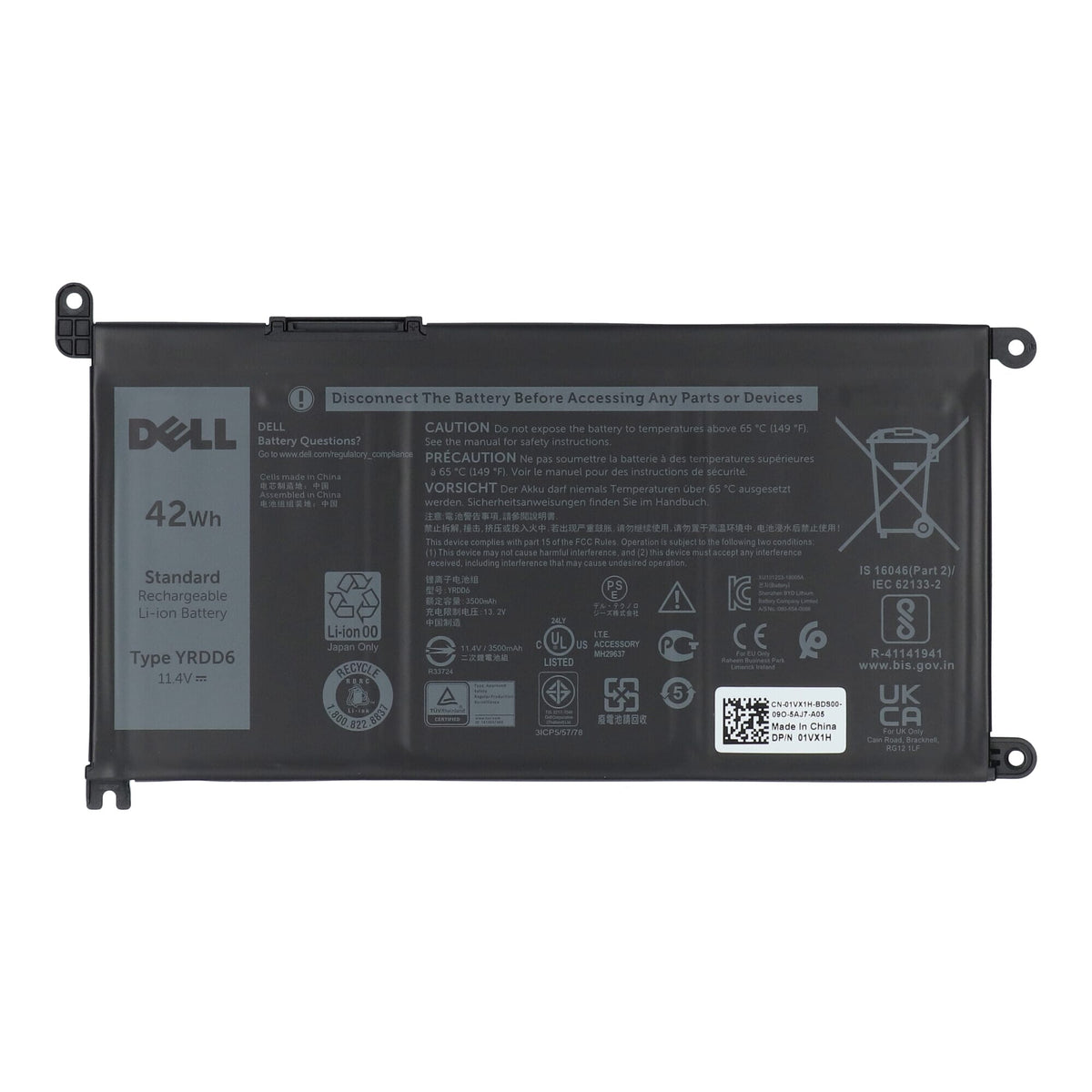 Batterie d'ordinateur portable Dell 3500 mAh