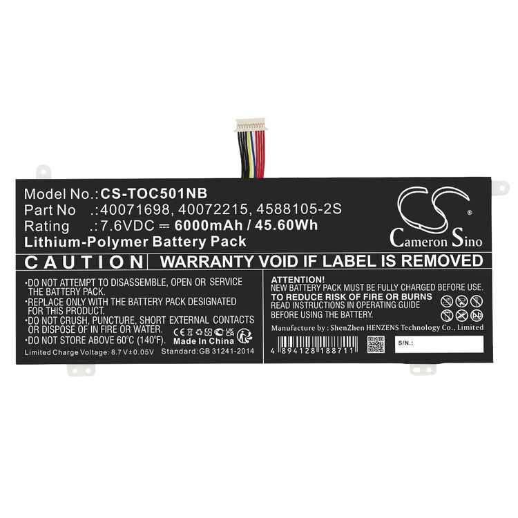 Batterie de remplacement de l'ordinateur portable 6000mAh