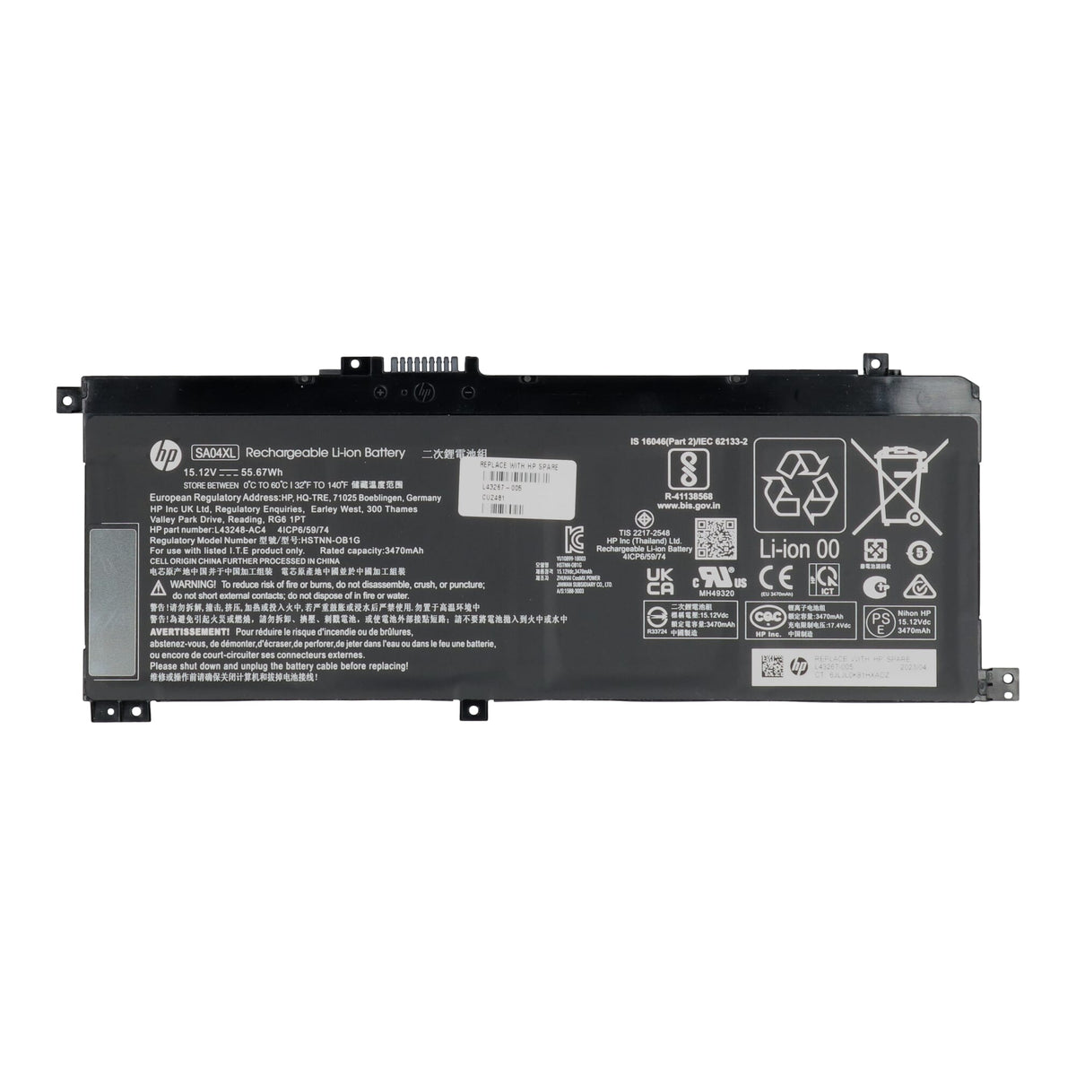 Batterie d'ordinateur portable HP 3600 mAh