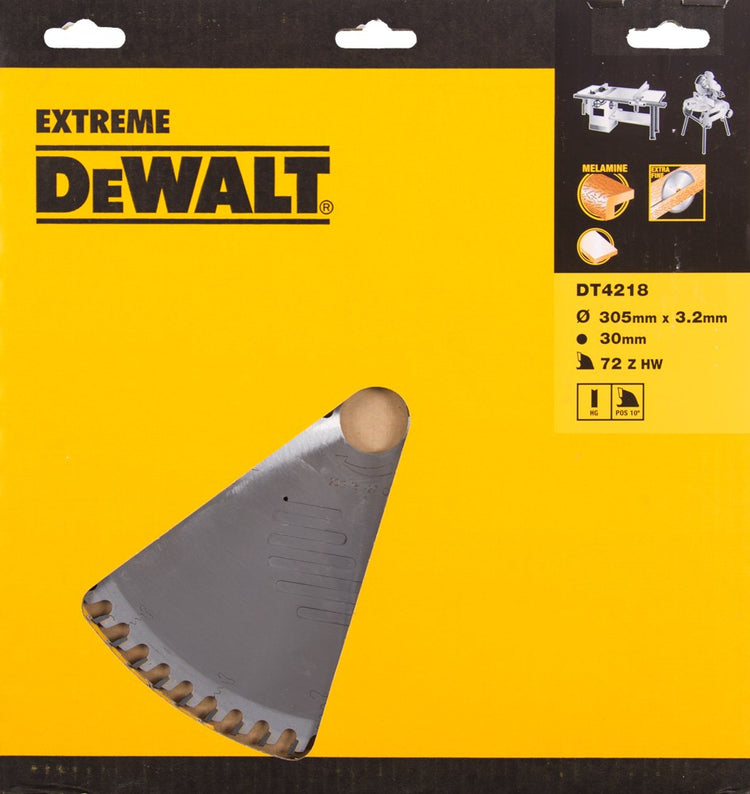 Accessoires Dewalt lame de scie circulaire 305x30x72t, dent creuse, positif 10°, encoche 3,2mm - dt4218-qz