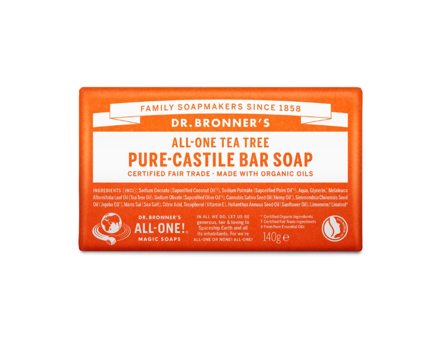 Docteur Bloc de savon de bronner pur arbre à thé de castille pure