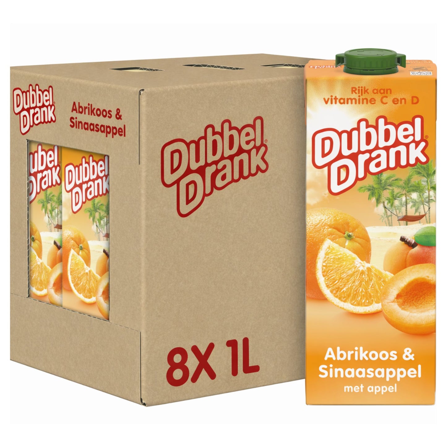 Pack double boisson orange abricot (8x1 litre)