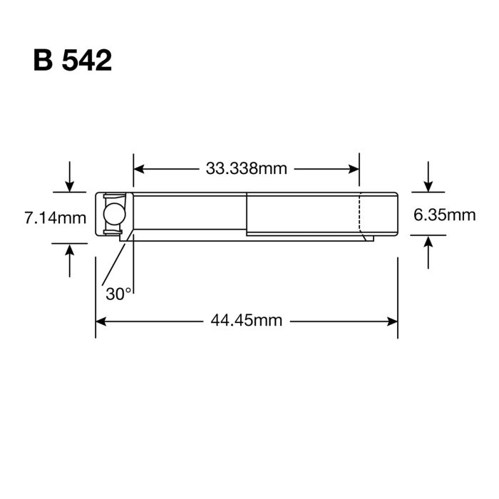 Roulements Enduro b 542 ss - Inox 440c (contact angulaire) - 1 5 16''x1 3 4''x9 32''