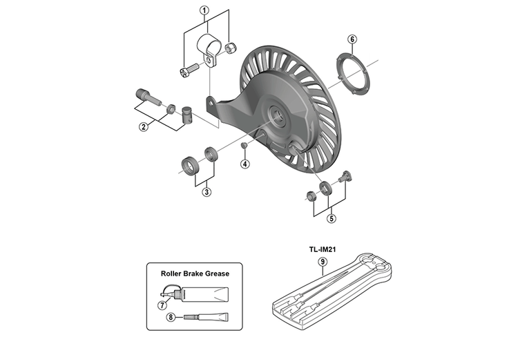 Plaque de frein Shimano roller brake arrière BRC6000 (la pièce)
