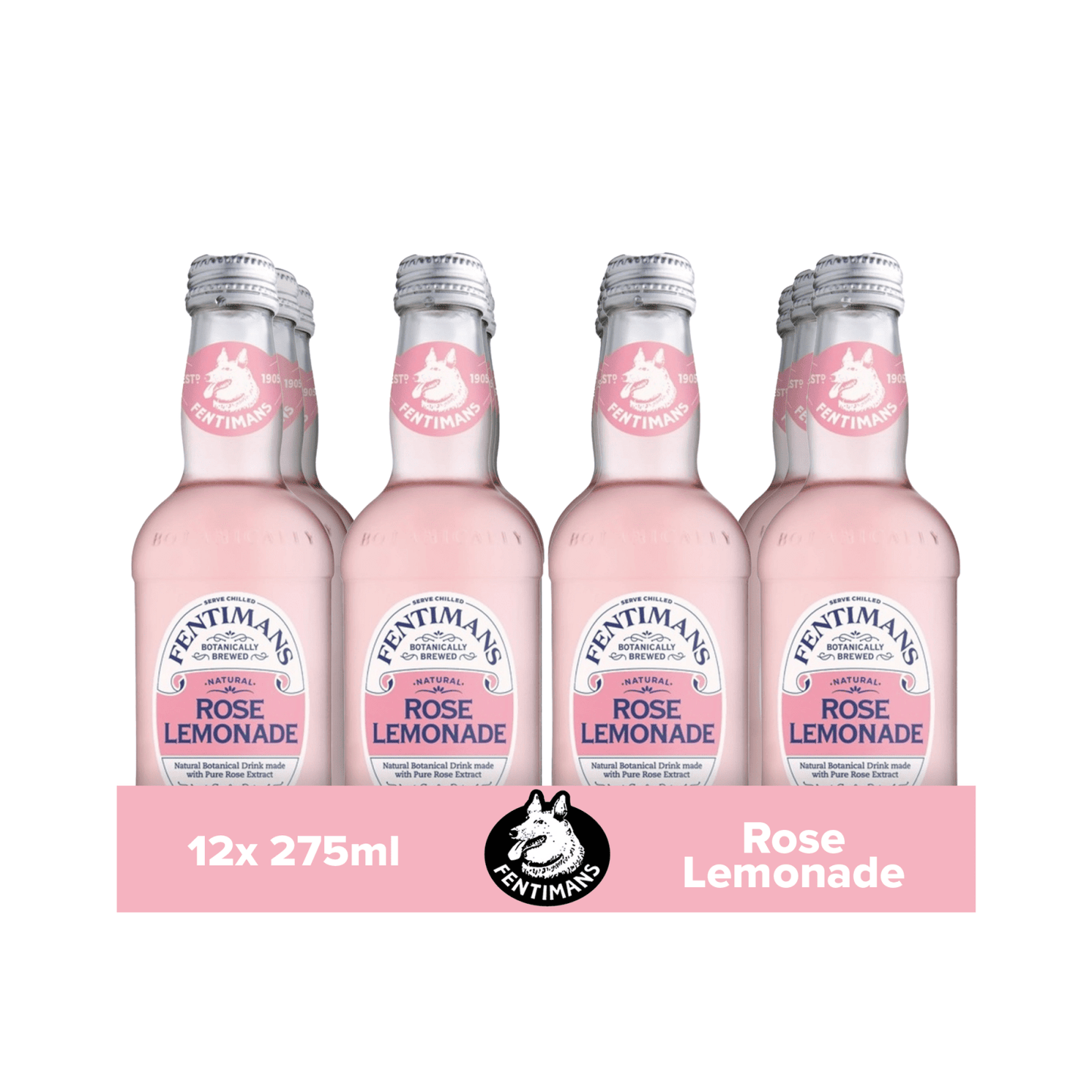 Bouteille de limonade à la rose Fentimans (12x 275ml)