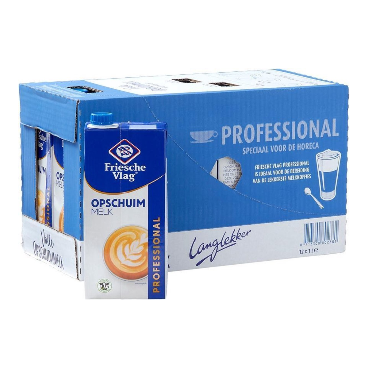 Pack de lait mousse drapeau frison (12x 1 litre)