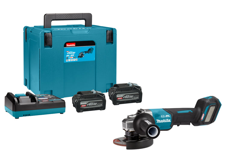 Makita ga029gu201 xgt Meuleuse d'angle à batterie 40v max | 125 mm | 2 batteries et chargeur en étui - ga029gu201