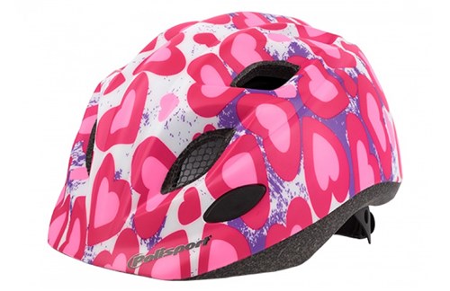 Casque pour enfants Polisport 52-56 cm Coeurs Polisport Hartjes Pink