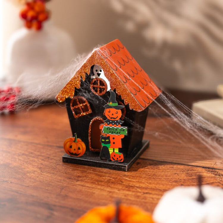 Trick effrayant ou Treat Pumpkin House Halloween LED Decoration