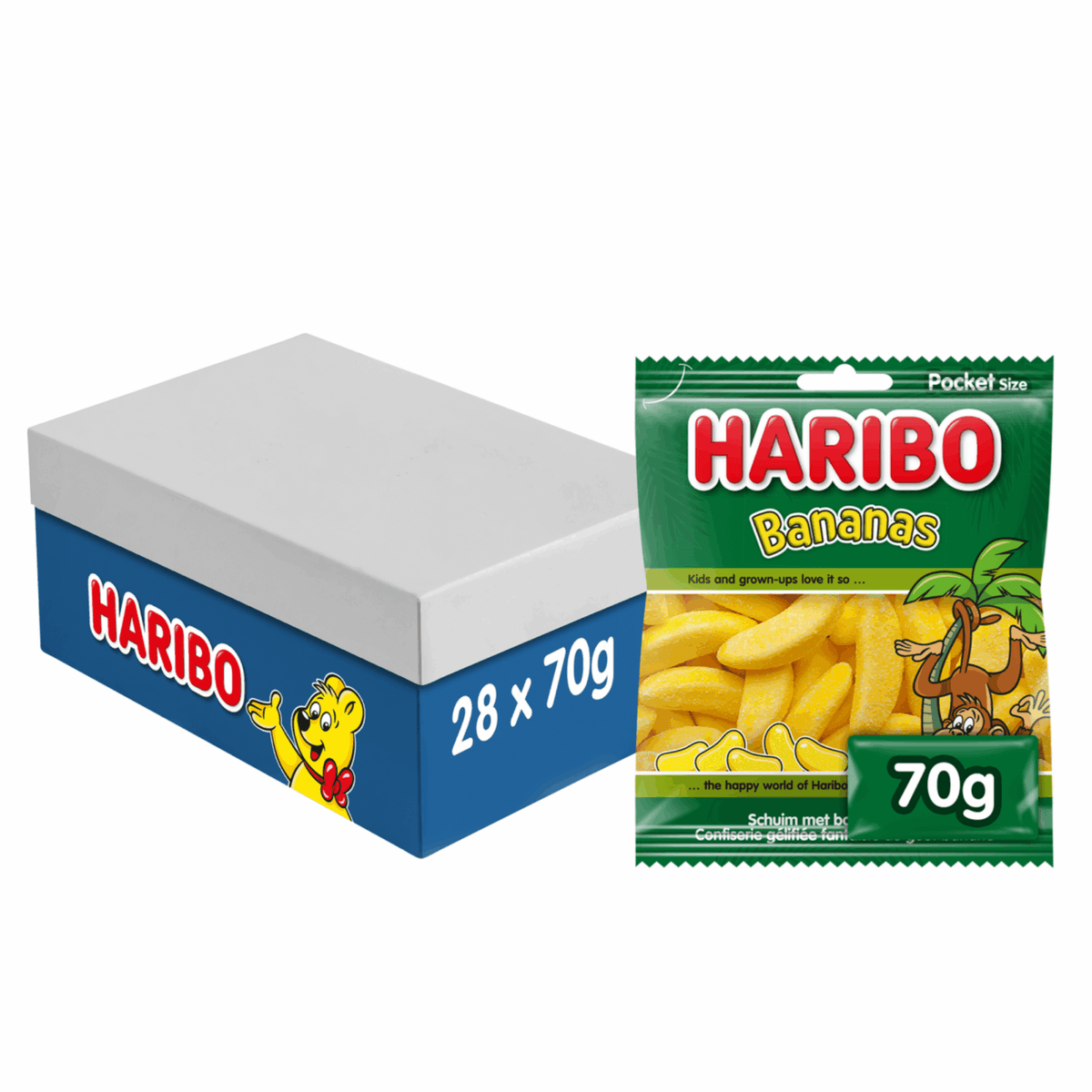 Sachet banane Haribo (28x 70gr)