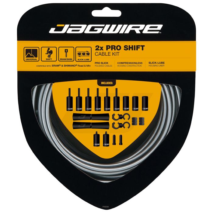 Kit de changement de vitesse Jagwire 2x pro - gris glace