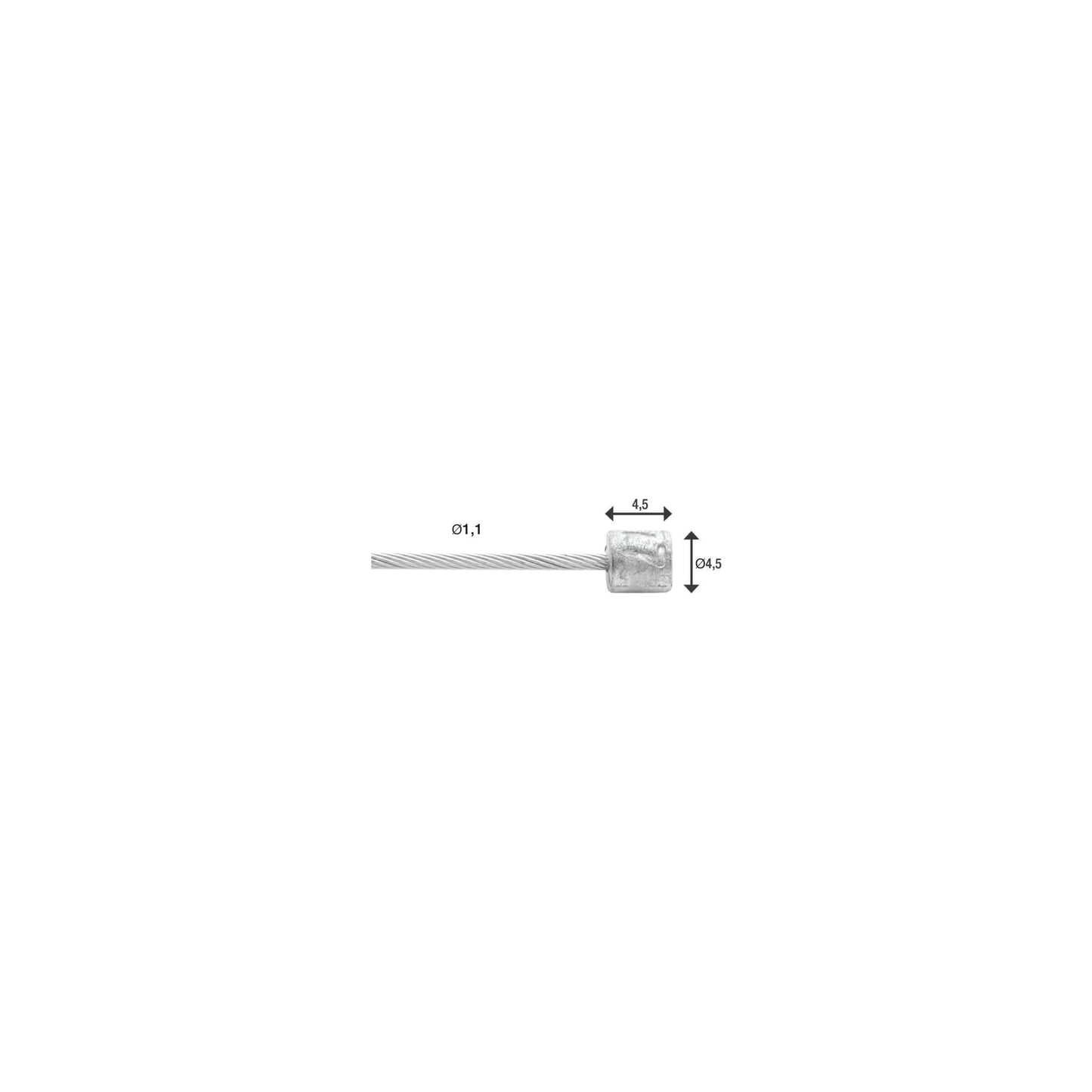 câble de vitesse interne Shimano 2,25 m 1,1 mm 6472 argent