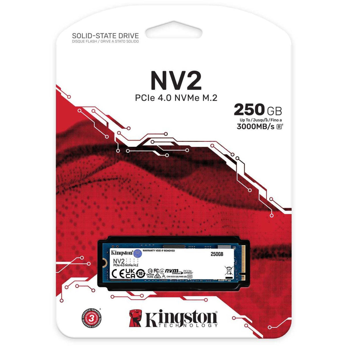 KINGSTON NV2 NVME PCIE 4.0, 250 Go